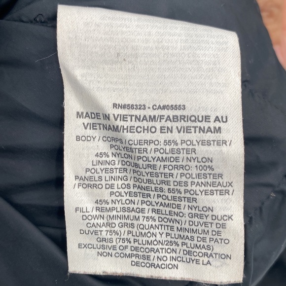 Nike Down Fill Puffer Jacket Asymmetrical Full Zip Hooded Black Size Small - Picture 10 of 15